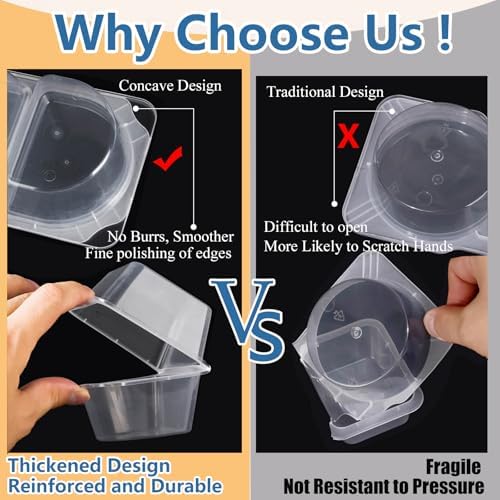 20 Pack 10 OZ Snack Containers with Lids | Reusable Snack Pack