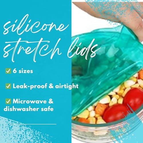 Silicone Stretch Lids, 6-Pack, Reusable