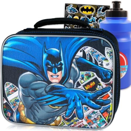 Batman Boys Lunchbox Bundle with Insulated Lunch Bag