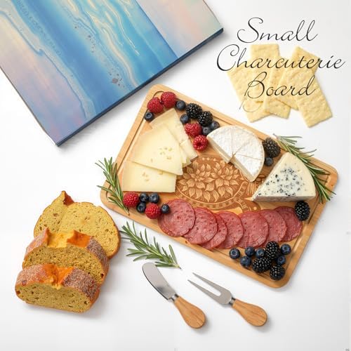 Ziliny Sea Turtle Charcuterie Board Set, Cutting and Cheese Board