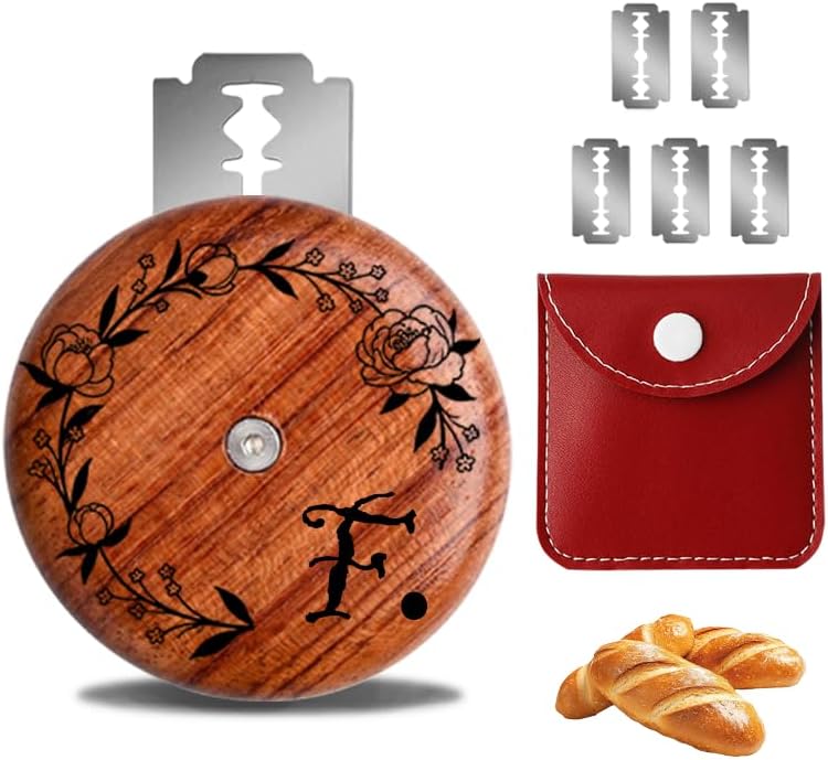 Personalized Bread Lame Sourdough Scorer - 5 Blades & A-Red Pouch