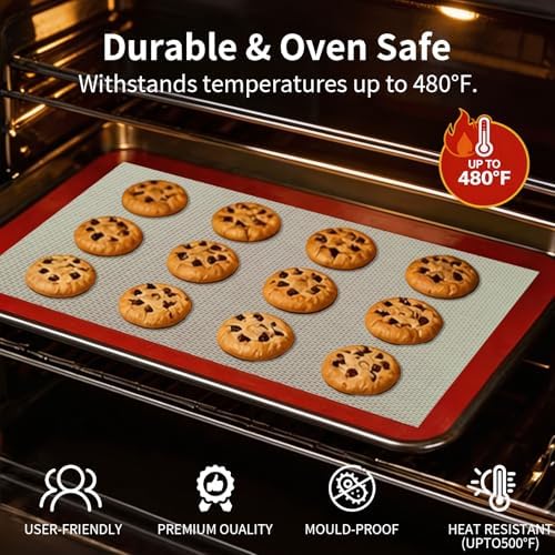 Silicone Baking Mat Set, 5 Piece, Food Grade