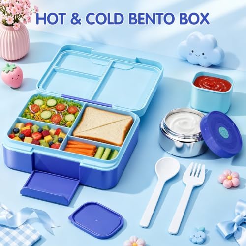 HOMETALL Bento Lunch Box for Kids, 8.5oz Food Thermo, Insulated Lunch