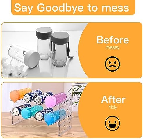 Acrylic Wine Rack for 8 Bottles/Cups - Freestanding Clear Modern