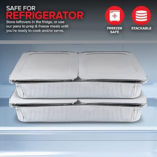 Chafing Dish Buffet Set with Cover Disposable - 21x13 (5 Pack) 9x13 &