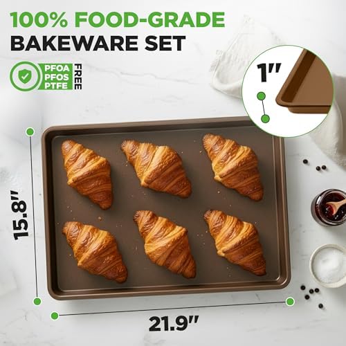 NutriChef Nonstick Extra Large Baking Sheets – 22 x 16 Inch Mega