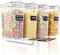 Simply Gourmet Airtight Cereal Containers with Lids – 4 Piece Tall