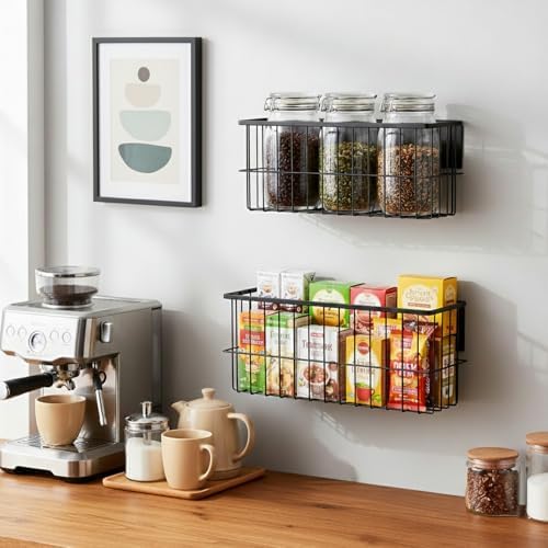 2 Pack Magnetic Basket for Refrigerator,Fridge Magnet