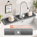 24 Inch Silicone Faucet Mat for Kitchen Sink, 7° Self-Draining Splash