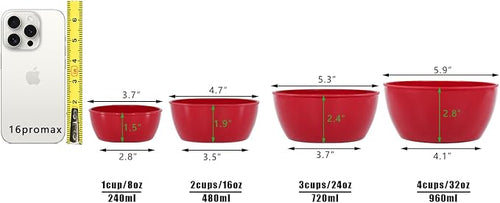 4-Piece Classic Plastic Prep Bowls - Image 2