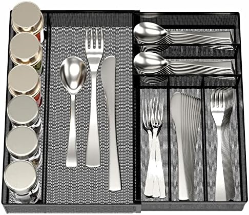 JANE EYRE Utensil Drawer Organizer - Expandable Cutlery Tray
