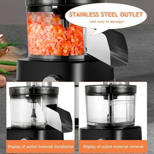 5-in-1 Electric Vegetable Chopper, 5000ml, 5 Cube Grid