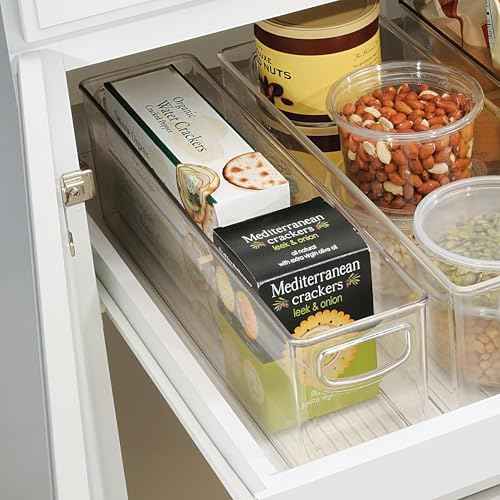 iDesign Plastic Stackable Pantry Bin, Set of 2, Clear