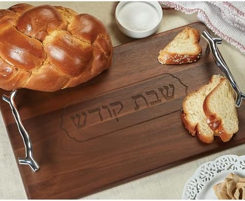 RITE LITE Acacia Wood Challah Serving Tray – 16x10, Elegant Design