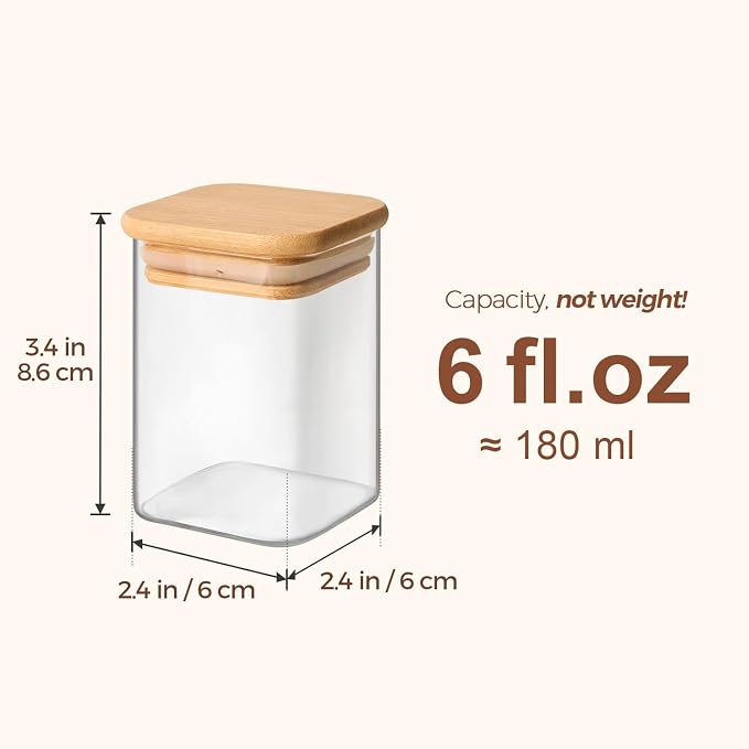 ComSaf Spice Jars with Labels 6 oz 12Pack, Small Spice Containers Starter Set - Image 3