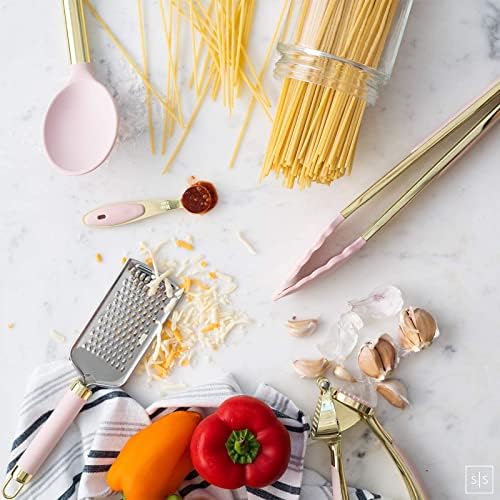 Styled Settings Gold and Pink Kitchen Utensil Set, 7-Piece