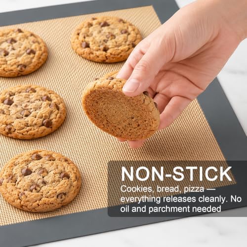 Silicone Baking Mat Fits Half Sheet Pan, Nonstick Reusable, 1 Pack
