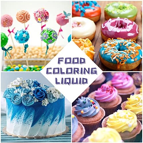 30 Colors Liquid Food Coloring, 6ml/0.25oz