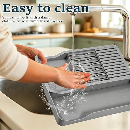 RIIPOO Expandable Drawer Knife Utensil Organizer Block Holder for