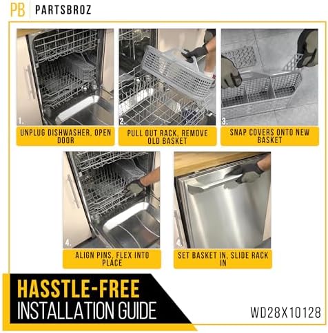 WD28X10128 Dishwasher Utensil Basket for GE AP3772889 PS959351
