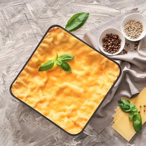 E-far 8x8 Baking Pan, Nonstick Square Cake Pan with Stainless Steel