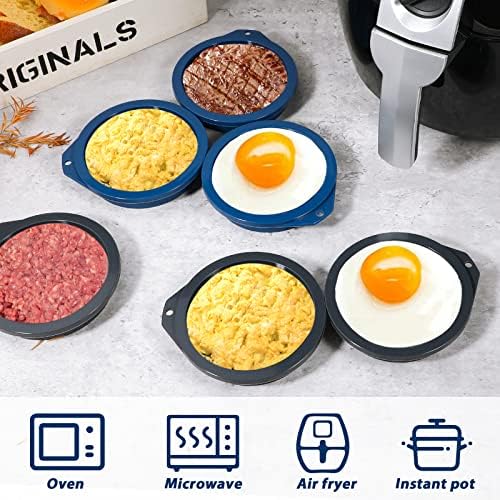 Webake 4 inch Silicone Air Fryer Egg Mold for Baking, Nonstick