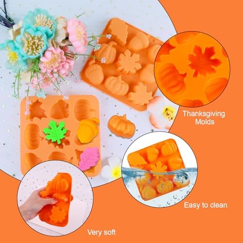 Pumpkin Molds Silicone Thanksgiving Fall Cake Mold Pumpkin Maple Leaf