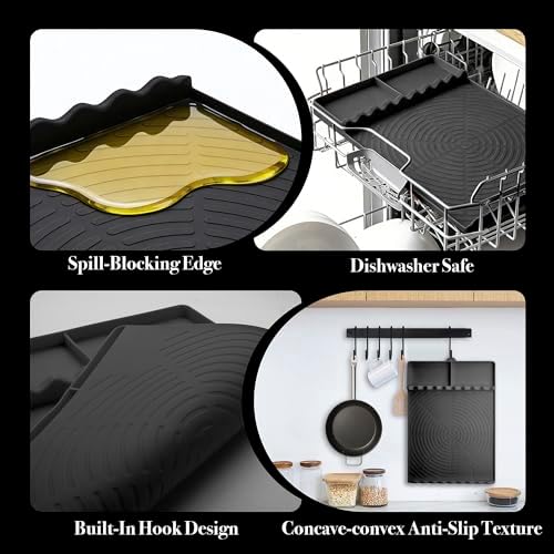 Silicone Grill Mat for Blackstone Griddle, Black