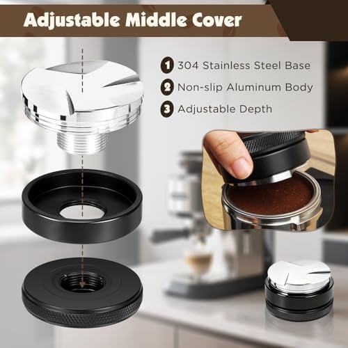 8 PCS Espresso Accessories Kit,51mm Espresso Tamper Tools,WDT Tool
