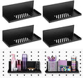 Therwen 4-Pack Magnetic Pegboard Shelves, 12 x 4.8 x 3.6 Inches