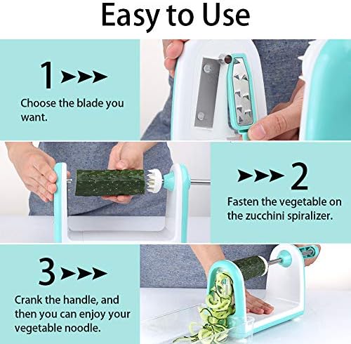 Ourokhome 5-Blade Zucchini Noodle Spiralizer