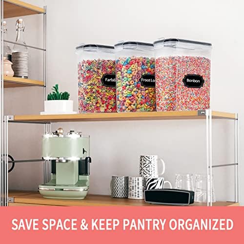 PRAKI 4L Dry Food Storage Containers with Lids, 6PCS