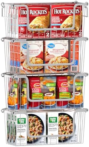 Orgneas Stacking Freezer Organizer Bins for 5.0Cu.Ft Chest Freezer