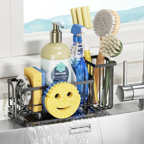 Epicano Black Sink Caddy Sponge Holder