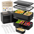 Umami Adult Bento Box, 40 oz, Matte Black