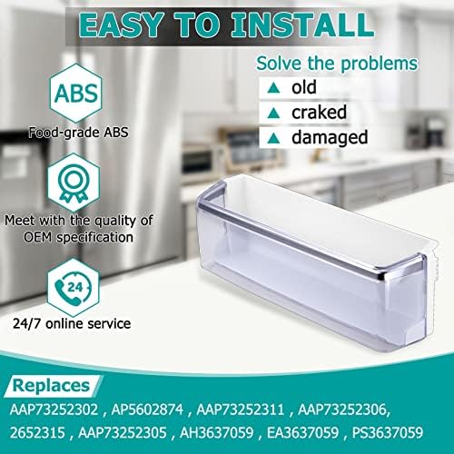 2 PCS AAP73252302 Door Shelf Bin (Left) Compatible with Kenmore Sears