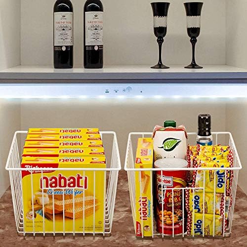 iPEGTOP Deep Refrigerator Freezer Baskets, Large Household Wire