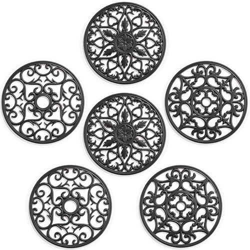 SMARTAKE 6 Set Silicone Trivet Mats for Hot Dishes Pots and Pans