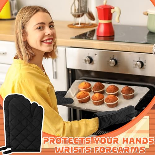 6 Pairs Heat Resistant Oven Mitts Kitchen Oven Gloves 11 Inch Long