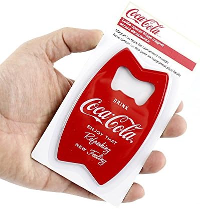Tablecraft Stainless Steel Coca-Cola Bottle Opener Fridge Magnet - Image 2