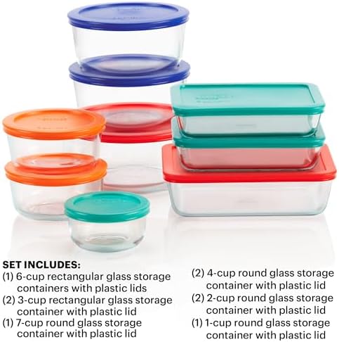 Pyrex Simply Store 9-Pack Glass Food Storage Set
