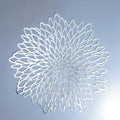 Snowkingdom 12 Pack of Silver Placemats Metallic Vinyl Dinning Table