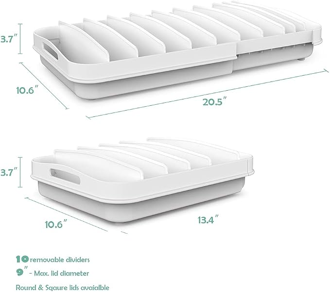 EVERIE Expandable Food Container Lid Organizer - Image 3