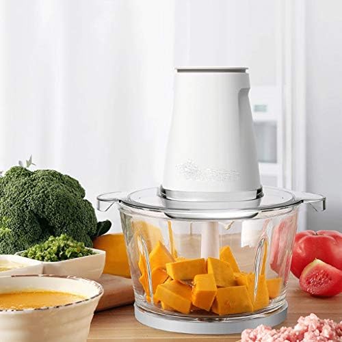 Electric Food Chopper Meat Processor, Glass Bowl, Detachable Blades
