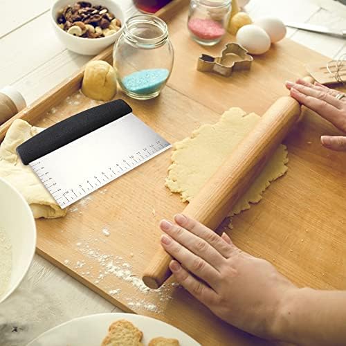 ATB Dough Pastry Bench Cutter Scraper, Stainless Steel Pizza Cutter