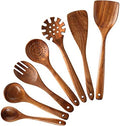 7-Piece Natural Acacia Wooden Utensil Set