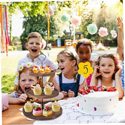 Tiered Cake Stand 3 Tier Cake Stand, Wooden 3 Tier Cupcake, Three