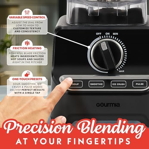 Gourmia Countertop Blender, 68 oz, 1500W