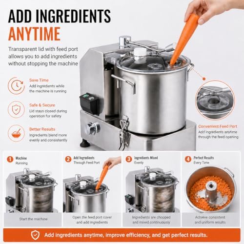 Hakka Commercial Food Processor, 1800W, 9L Capacity