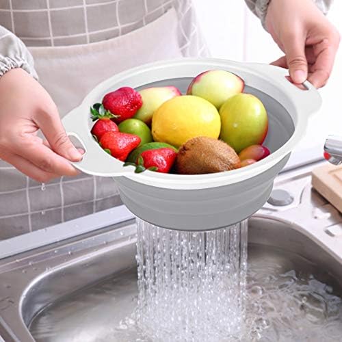 QiMH Collapsible Colander and Strainer Set of 3-2 PC 4 Quart(1 gal)